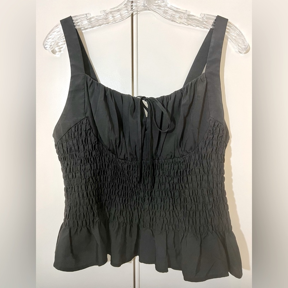 Black rouched camisole top